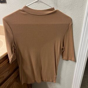 a new day Tan Short Sleeve Top